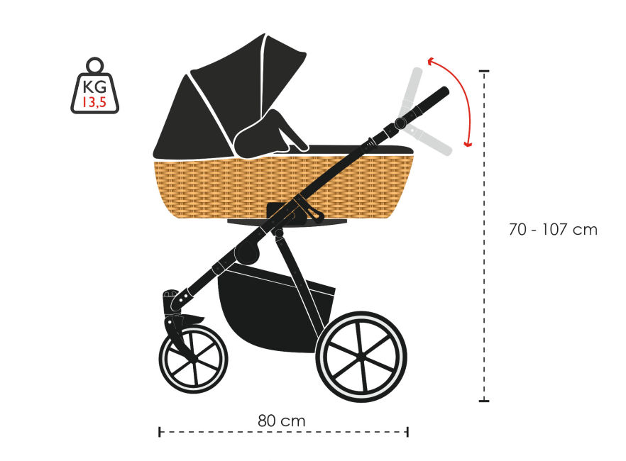 wózek dziecięcy EKO-PRO - baby pram