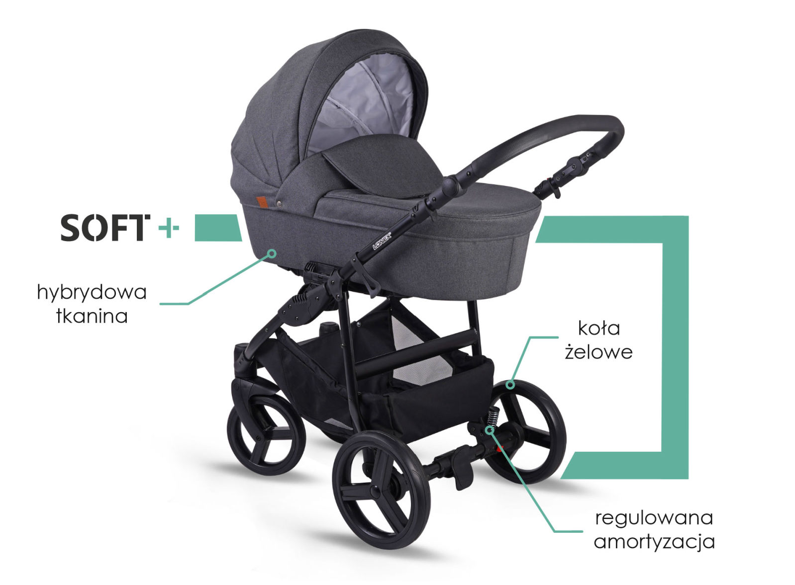 wózek dziecięcy Lonex SOFT - baby pram